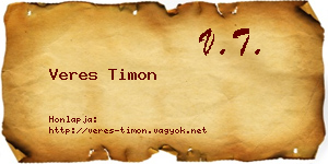 Veres Timon névjegykártya