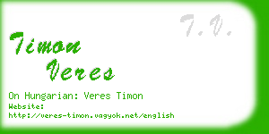 timon veres business card
